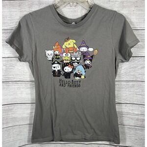Hello Kitty And Friends Halloween Graphic T Shirt Womens Small Gray Sanrio